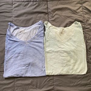 Lane Bryant Women’s Plus Size 22/24 3x Set of 2 Slub Knit Cotton T-Shirts